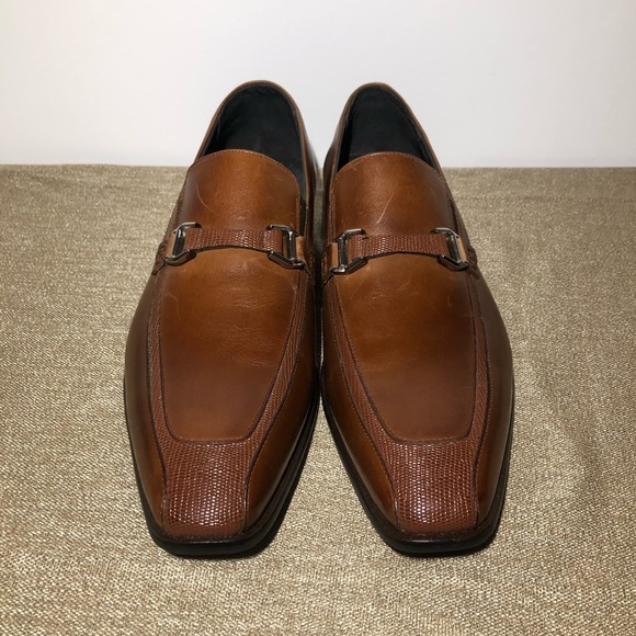 Mens Stacy Adams size 10 slip on dress shoes light brown/ tan - Picture 3 of 7